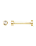 Brinco Redondo Lapidação Rosa com Cravação Bezel em Ouro 14k com Diamantes Naturais