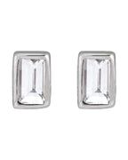Brinco Ponto de Luz Baguete com Cravação Bezel em Ouro 14k com Diamantes de Laboratório – Modelo 2