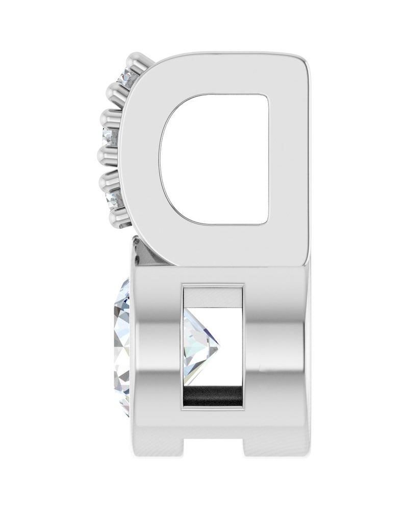 Pingente Cravejado com Cravação Bezel em Ouro 14k com Diamantes de Laboratório