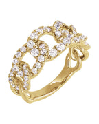 Anel em Ouro 14k com Diamantes de Laboratório