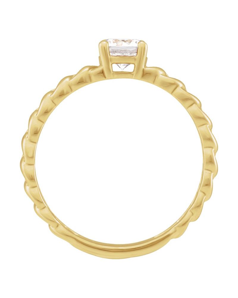 Anel em Ouro 14k com Diamantes de Laboratório – Modelo 2