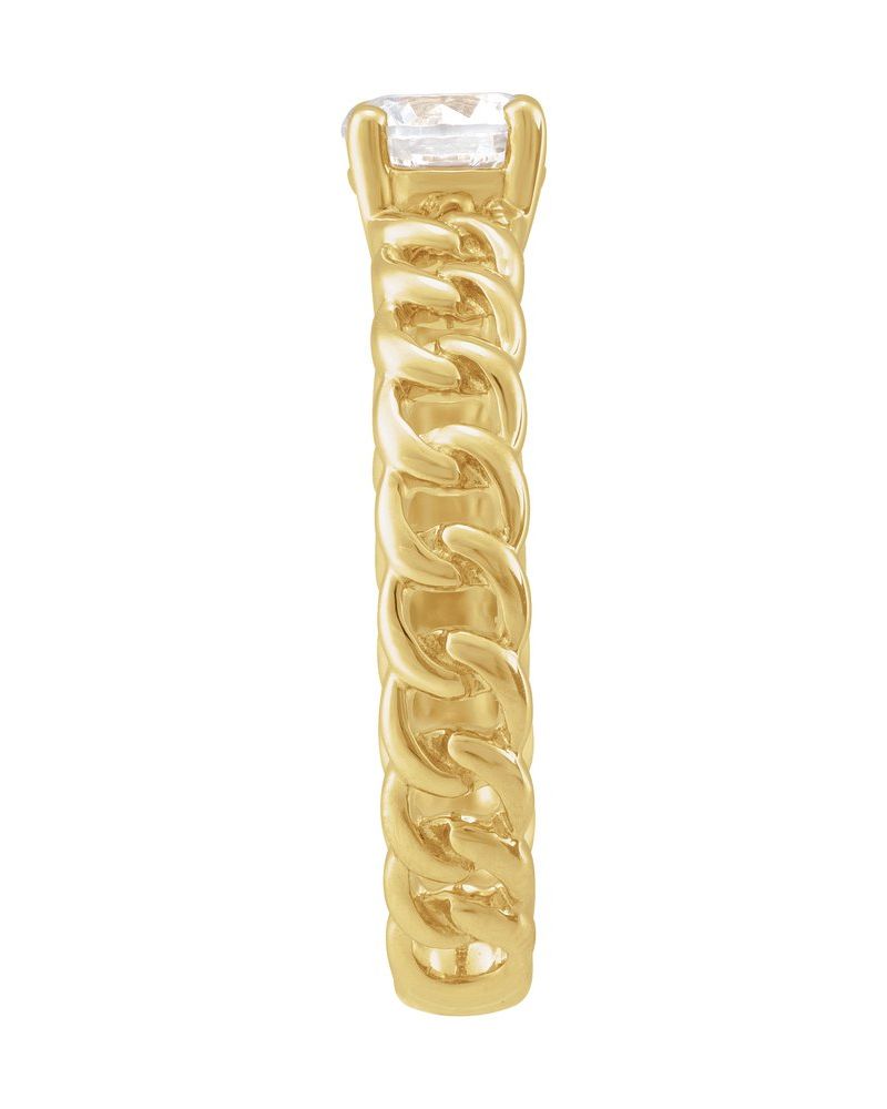 Anel em Ouro 14k com Diamantes de Laboratório – Modelo 2