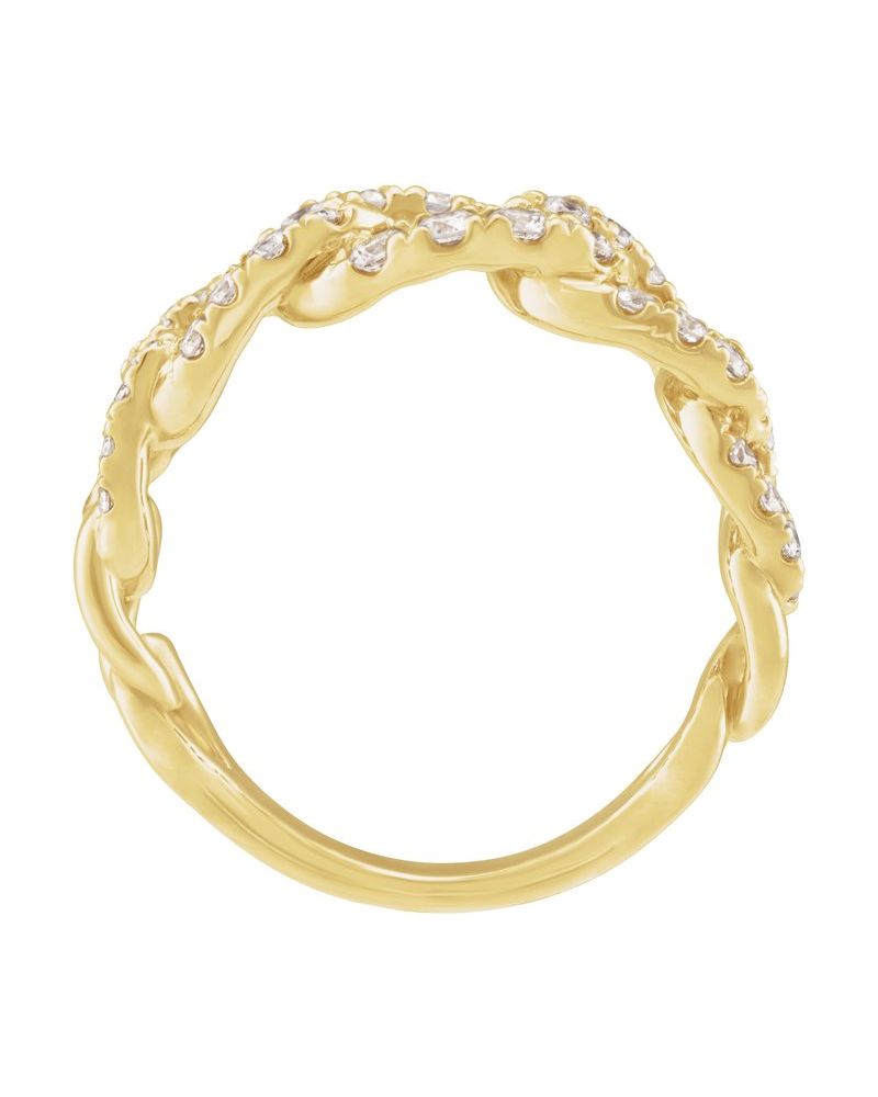 Anel em Ouro 14k com Diamantes de Laboratório