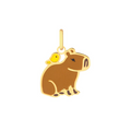 Pingente Capivara Lado C/ Passarinho Rsn