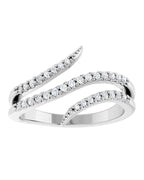 Anel Bypass Cravejado em Ouro 14k com Diamantes Naturais – Modelo 2