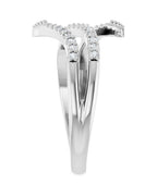 Anel Bypass Cravejado em Ouro 14k com Diamantes Naturais – Modelo 2