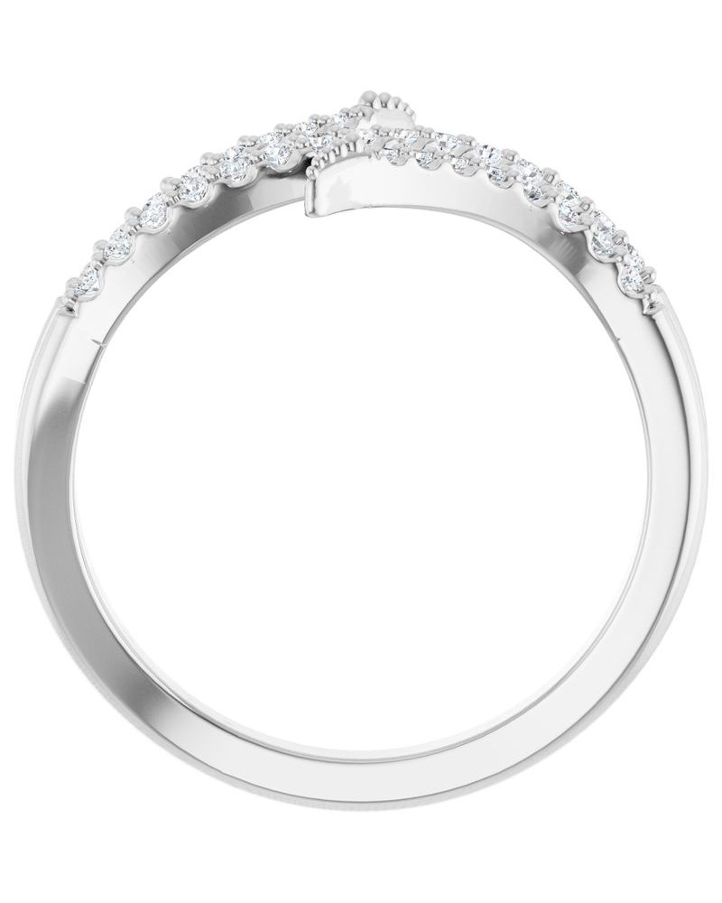 Anel Bypass Cravejado em Ouro 14k com Diamantes Naturais – Modelo 2
