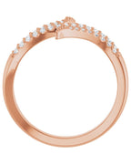 Anel Bypass Cravejado em Ouro 14k com Diamantes Naturais – Modelo 2