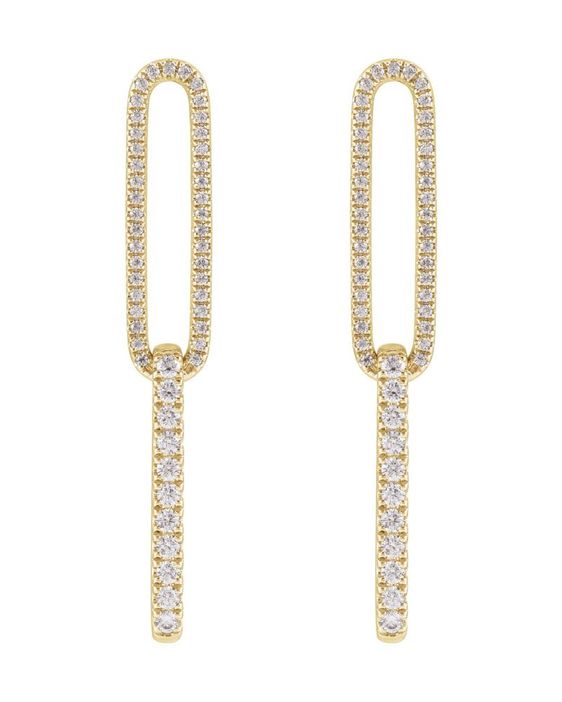 Brinco em Ouro 14k com Diamantes de Laboratório – Modelo 4