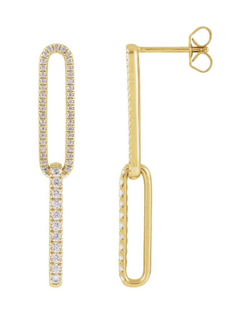 Brinco em Ouro 14k com Diamantes de Laboratório – Modelo 4