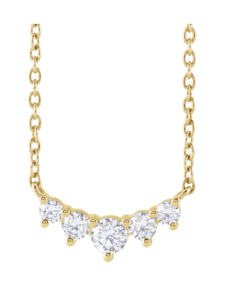Colar Degradê em Ouro 14k com Diamantes de Laboratório – Modelo 2