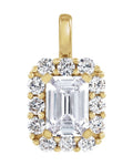 Pingente Halo em Ouro 14k com Diamantes de Laboratório – Modelo 8