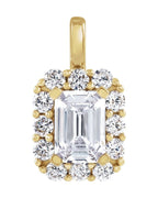 Pingente Halo em Ouro 14k com Diamantes de Laboratório – Modelo 8