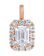 Pingente Halo em Ouro 14k com Diamantes de Laboratório – Modelo 8