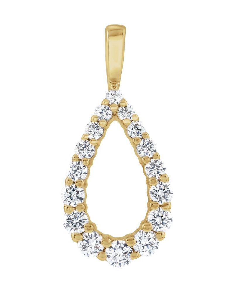Pingente em Ouro 14k com Diamantes de Laboratório