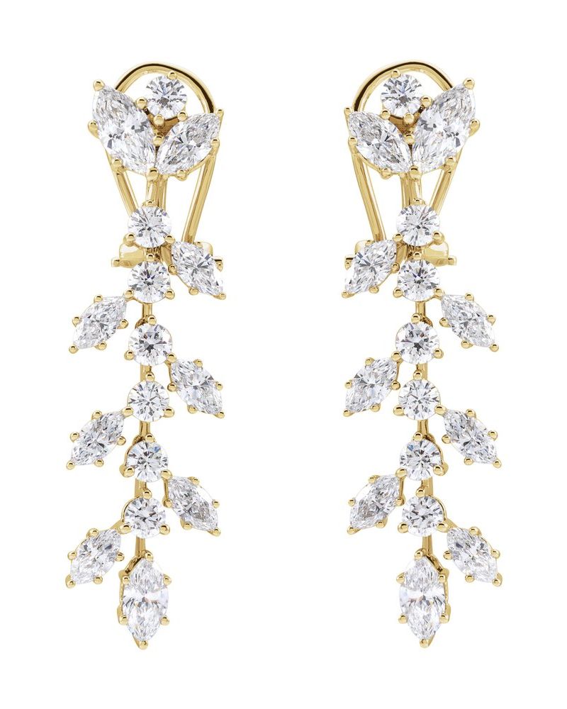 Brinco em Ouro 14k com Diamantes de Laboratório – Modelo 7