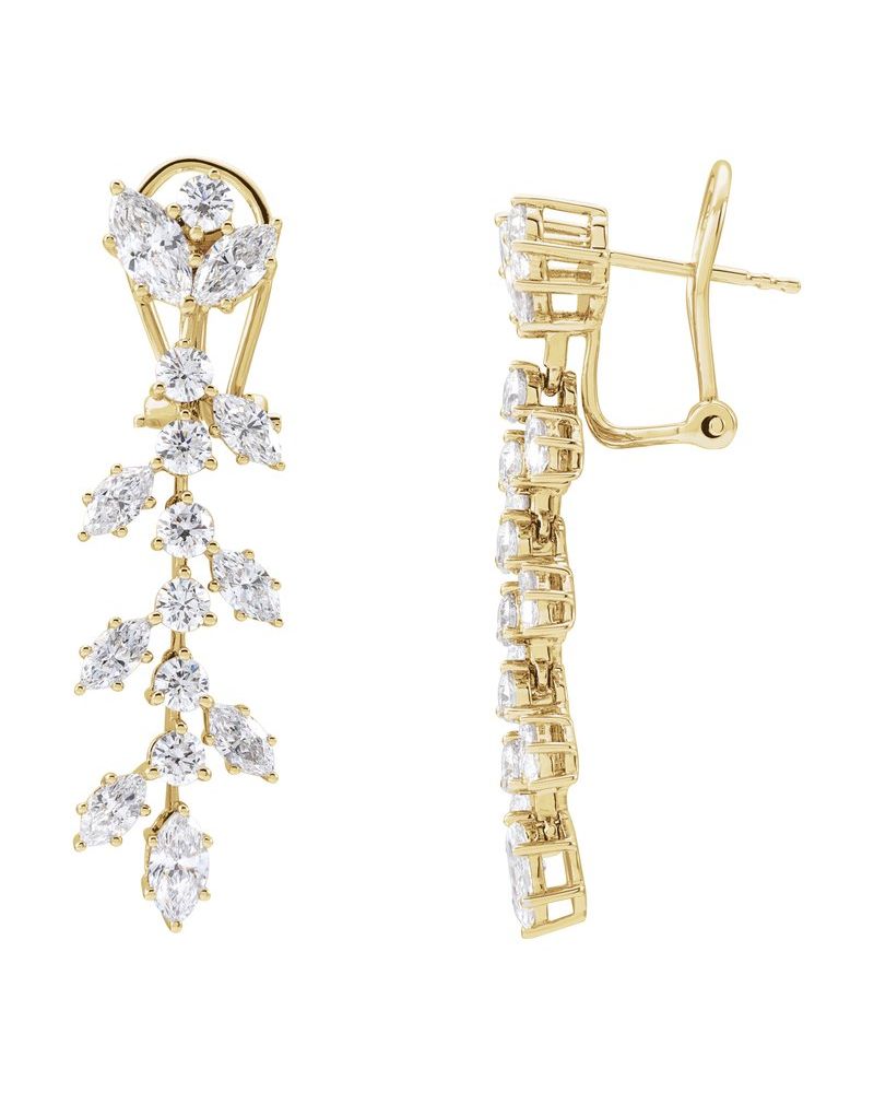 Brinco em Ouro 14k com Diamantes de Laboratório – Modelo 7