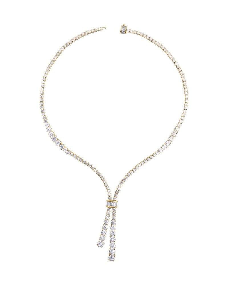 Colar Riviera em Ouro 14k com Diamantes de Laboratório – Modelo 9