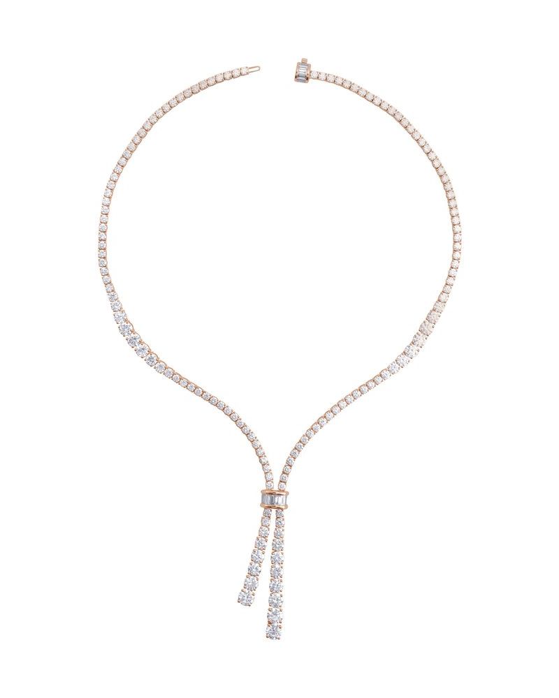 Colar Riviera em Ouro 14k com Diamantes de Laboratório – Modelo 9