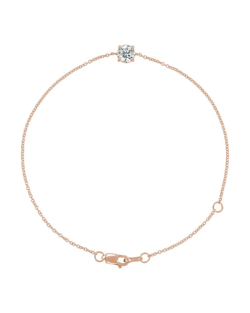 Pulseira Solitário Elos em Ouro 14k com Diamantes Naturais