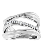 Anel Orgânico Cravejado em Ouro 14k com Diamantes Naturais – Modelo 2