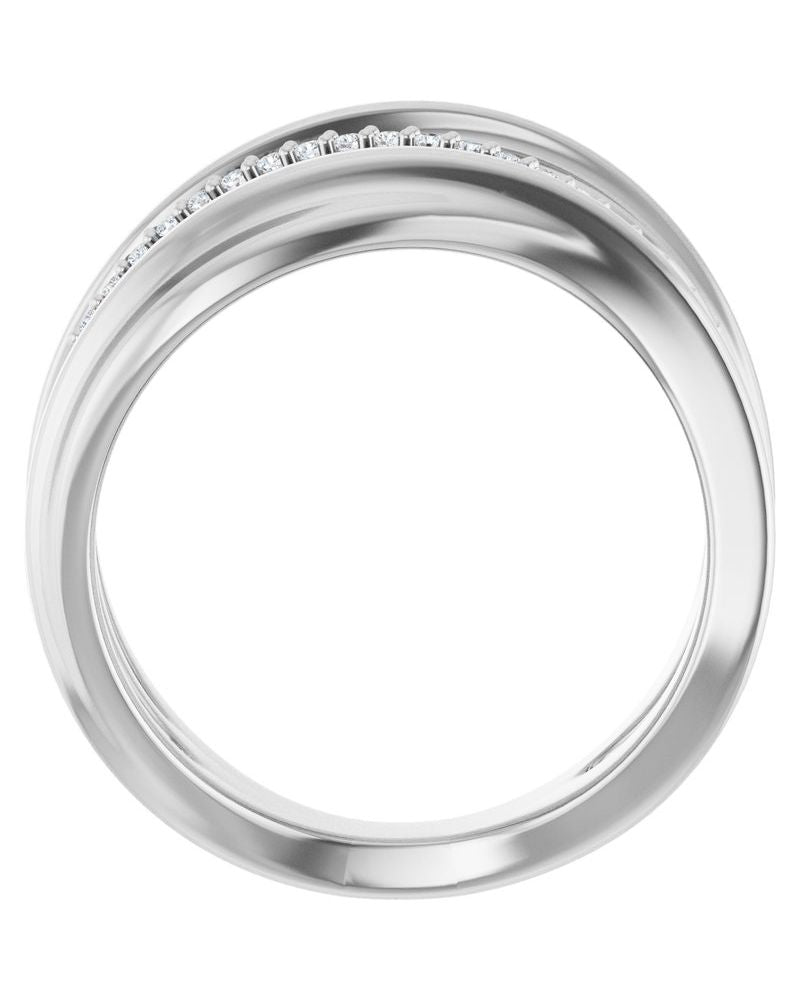 Anel Orgânico Cravejado em Ouro 14k com Diamantes Naturais – Modelo 2