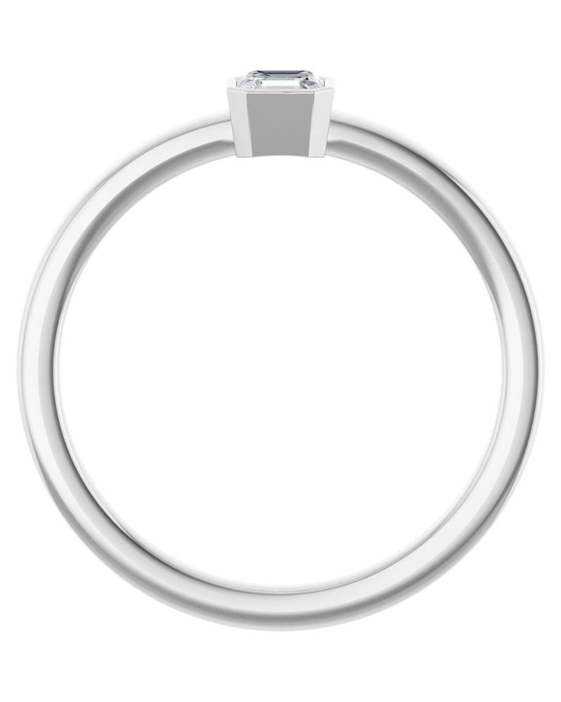 Anel Solitário com Cravação Bezel em Ouro 14k com Diamantes Naturais – Modelo 3