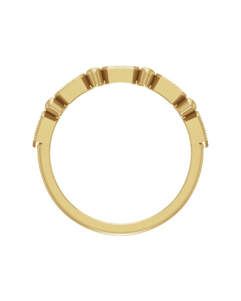 Anel Empilhável em Ouro 14k com Diamantes Naturais – Modelo 20