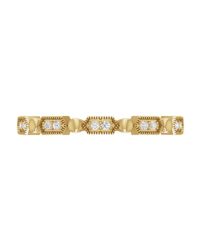 Anel Empilhável em Ouro 14k com Diamantes Naturais – Modelo 20