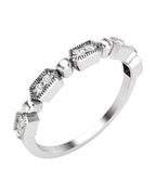Anel Empilhável em Ouro 14k com Diamantes Naturais – Modelo 20