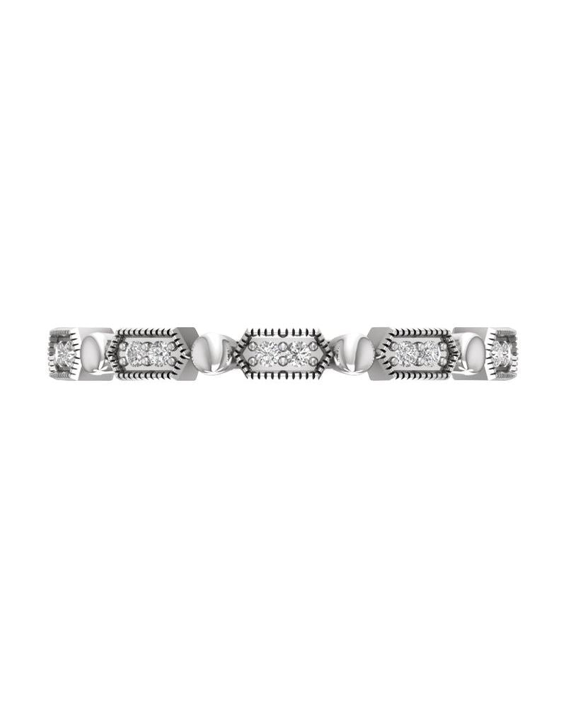 Anel Empilhável em Ouro 14k com Diamantes Naturais – Modelo 20
