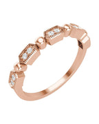 Anel Empilhável em Ouro 14k com Diamantes Naturais – Modelo 20