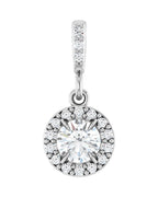 Pingente Halo em Ouro 14k com Diamantes de Laboratório – Modelo 2
