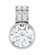 Pingente Cravejado com Cravação Bezel em Ouro 14k com Diamantes de Laboratório