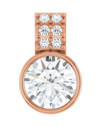 Pingente Cravejado com Cravação Bezel em Ouro 14k com Diamantes de Laboratório