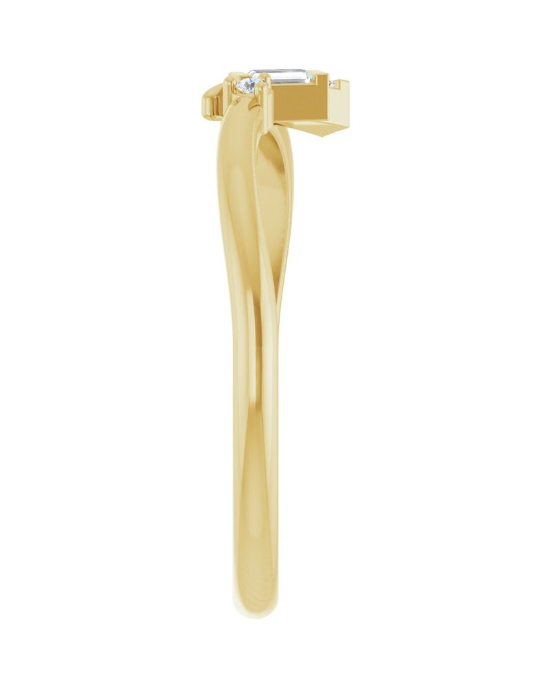 Anel Bypass Cravejado em Ouro 14k com Diamantes Naturais – Modelo 6