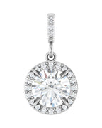 Pingente Halo em Ouro 14k com Diamantes de Laboratório – Modelo 2