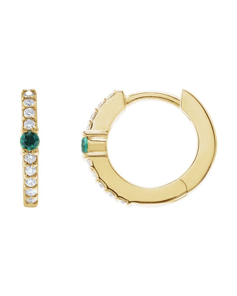 Brinco de Aro Cravejado em Ouro 14k com Diamantes Naturais – Modelo 6