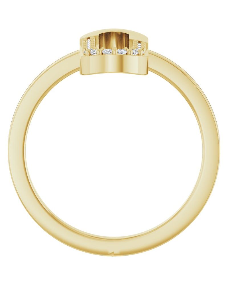 Anel Elos Clipe Cravejado em Ouro 14k com Diamantes Naturais