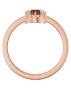 Anel Elos Clipe Cravejado em Ouro 14k com Diamantes Naturais