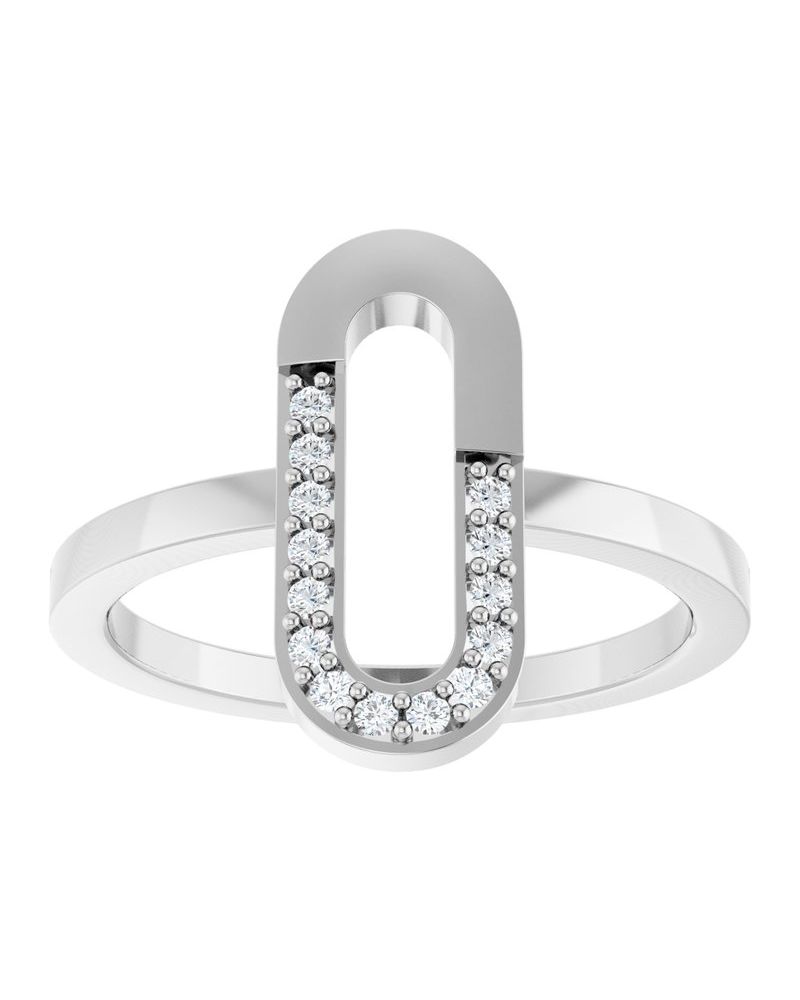 Anel Elos Clipe Cravejado em Ouro 14k com Diamantes Naturais