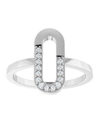 Anel Elos Clipe Cravejado em Ouro 14k com Diamantes Naturais