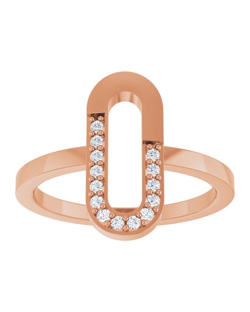 Anel Elos Clipe Cravejado em Ouro 14k com Diamantes Naturais