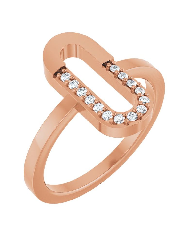 Anel Elos Clipe Cravejado em Ouro 14k com Diamantes Naturais