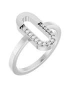 Anel Elos Clipe Cravejado em Ouro 14k com Diamantes Naturais