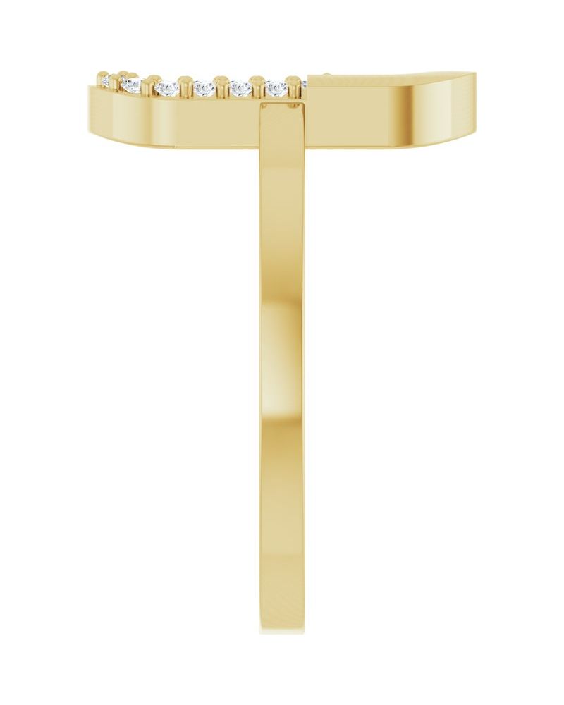 Anel Elos Clipe Cravejado em Ouro 14k com Diamantes Naturais