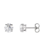 Brinco Ponto de Luz em Ouro 14k com Diamantes de Laboratório – Quatro Garras