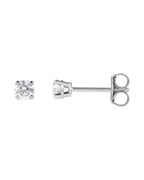 Brinco Ponto de Luz em Ouro 14k com Diamantes de Laboratório – Quatro Garras
