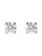 Brinco Ponto de Luz em Ouro 14k com Diamantes de Laboratório – Quatro Garras