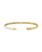 Bracelete Rígido Cravejado em Ouro 14k com Diamantes Naturais – Modelo 2
